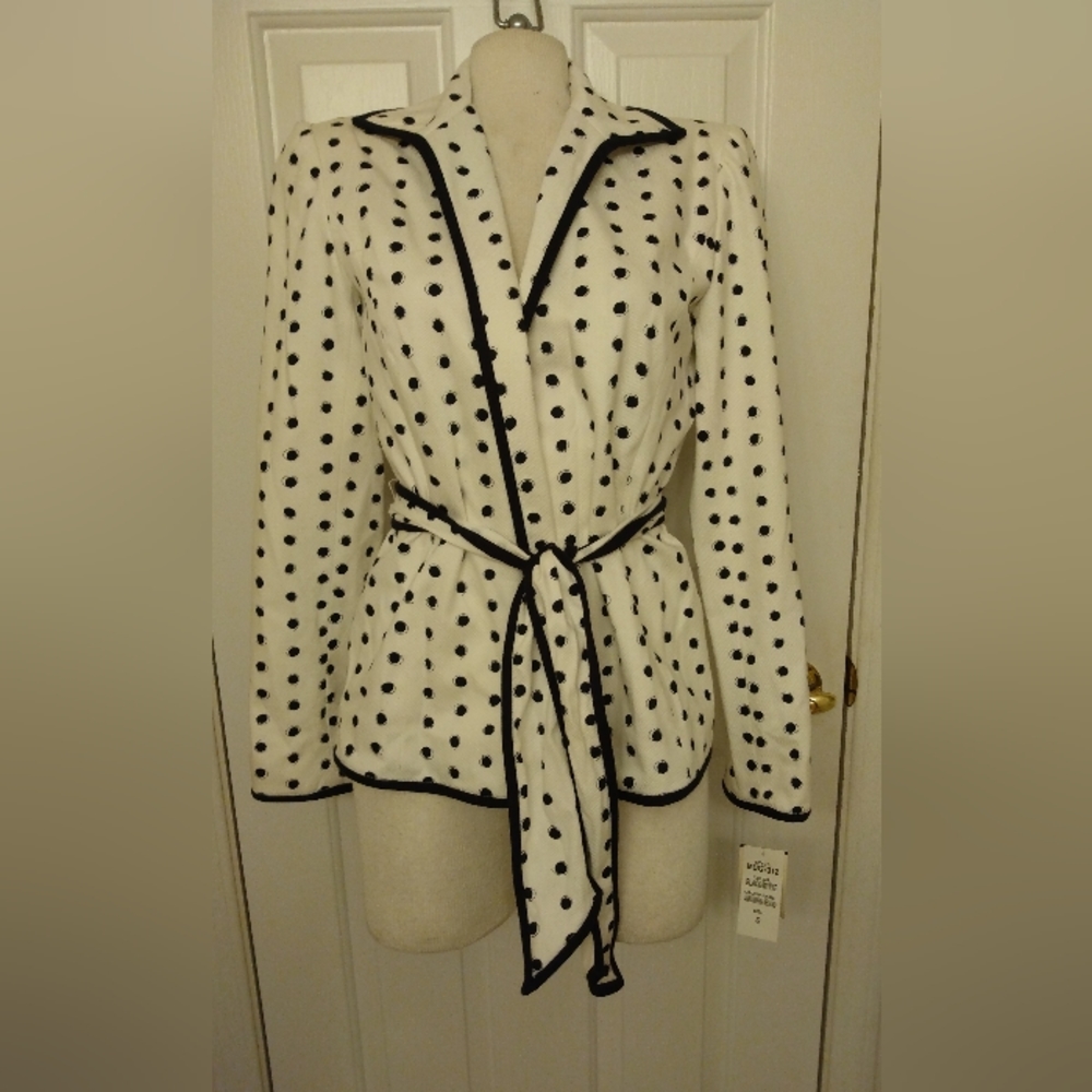 Peck & Peck black & white jacket NWT size 6